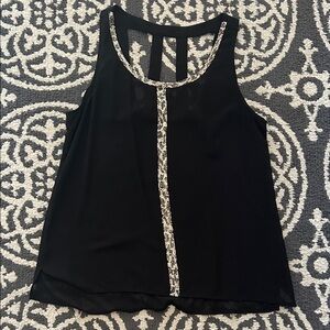•DAYTRIP• Black Tank with Silver Accents